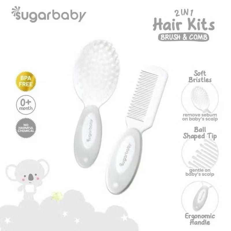 SUGARBABY 2in1 Hair Kits Brush & Comb | Sisir Sikat bayi