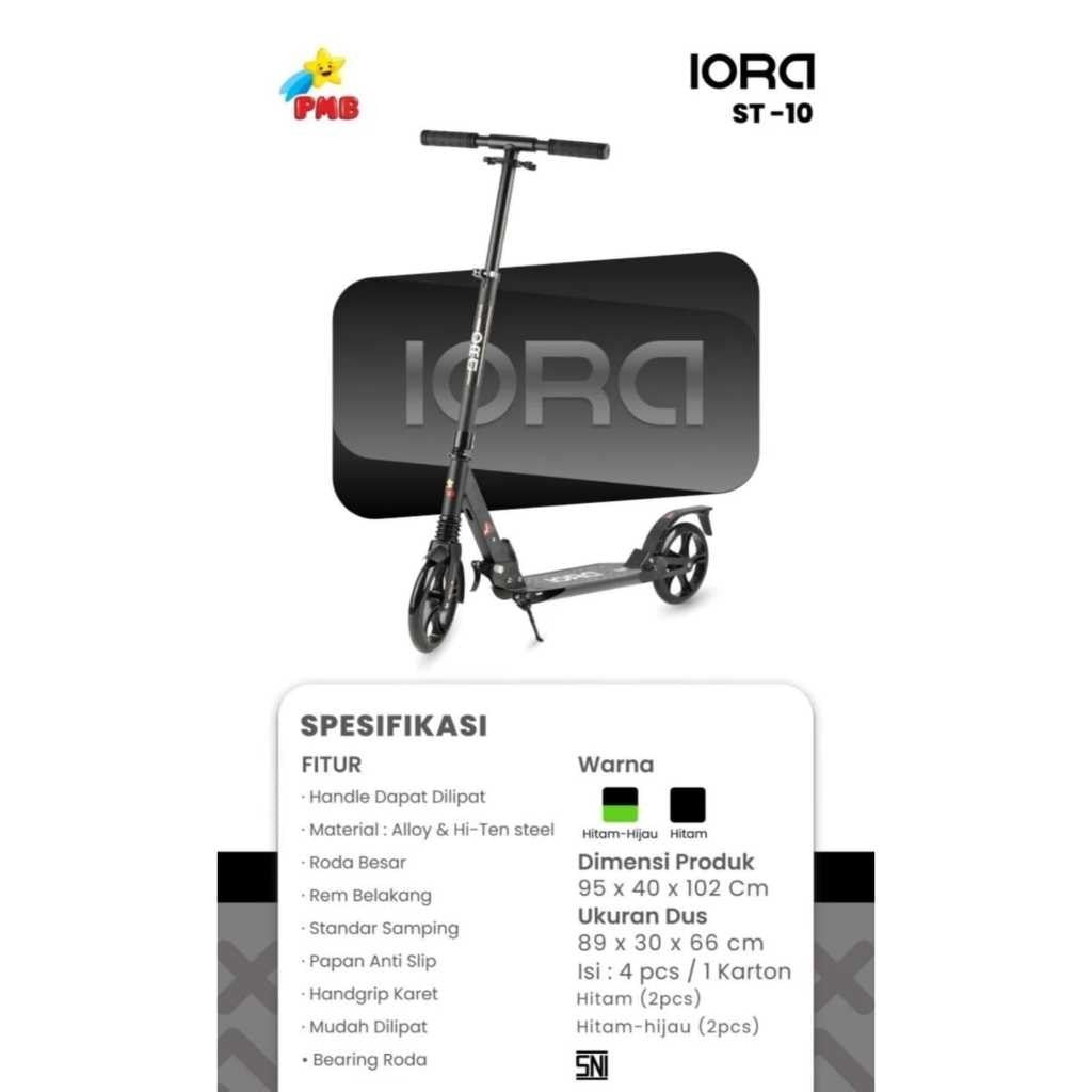 Mainan Anak PMB Scooter Sekuter Roda 2 Dorong OTOPED IORA SCOOTER ST10