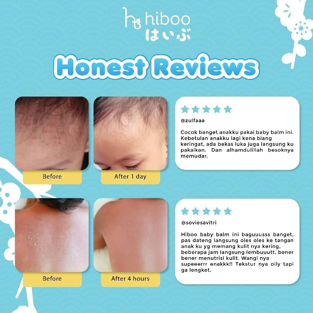 hiboo All Purpose Baby Balm 5g Travel Size with 10% Coconut Oil Vit E Beeswax - Natural Nourishing Calming Moisturizer - Balsem Salep Anak Bayi Ruam Popok Skincare A22