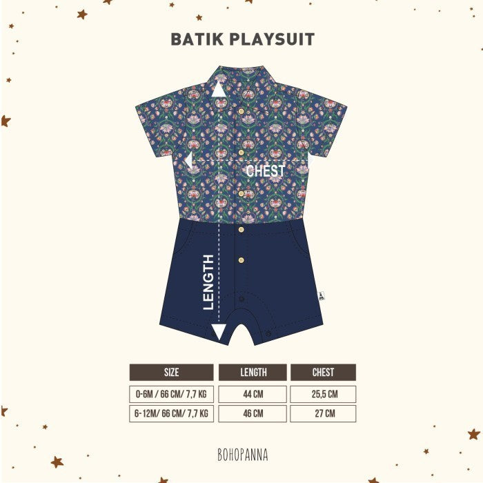 BOHOPANNA - BATIK PLAYSUIT - BAJU BATIK BAYI