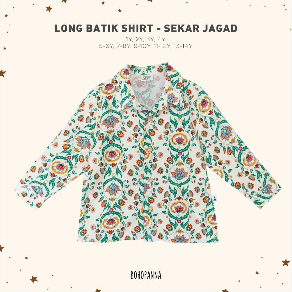 BOHOPANNA - LONG BATIK SHIRT - Batik Anak Laki-Laki - Batik Panjang - Atasan Batik