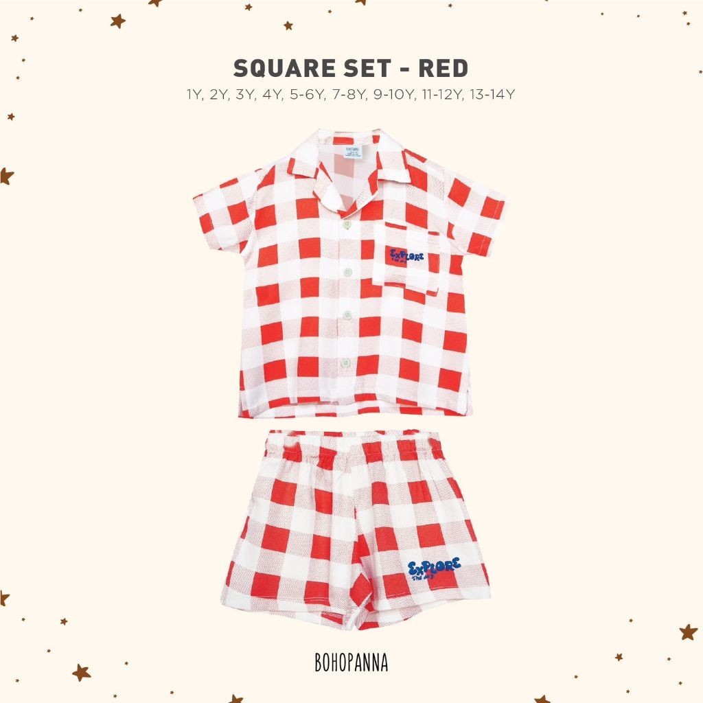 BOHOPANNA - SQUARE SET - Setelan Anak