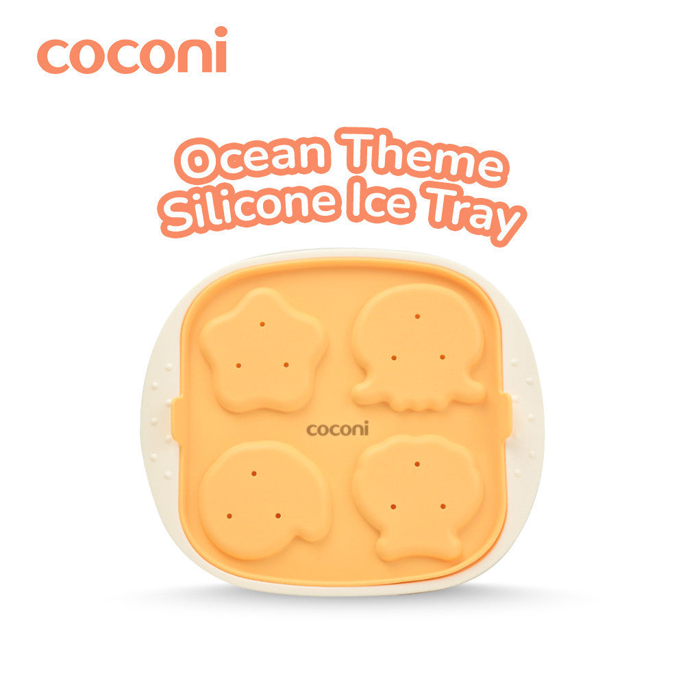 COCONI Silicone Ice Tray Cube | Cetakan Makanan / Es Batu Tempat Penyimpanan Makanan MPASI