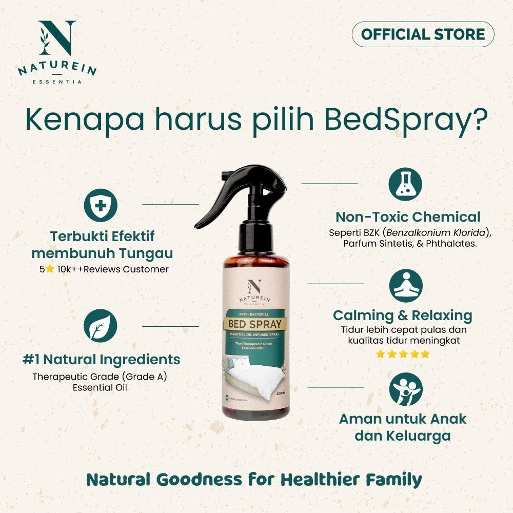 Naturein Bed Spray 200ml Anti Bacterial, Fungus & Virus