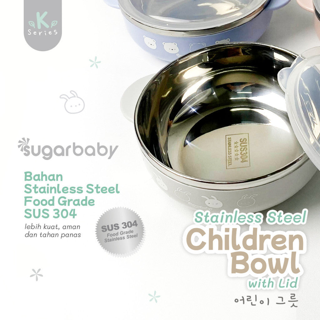 Sugar Baby Stainless Steel Children Bowl/Sugarbaby Mangkok Stainless Anak/Perlengkapan MPASI Anak
