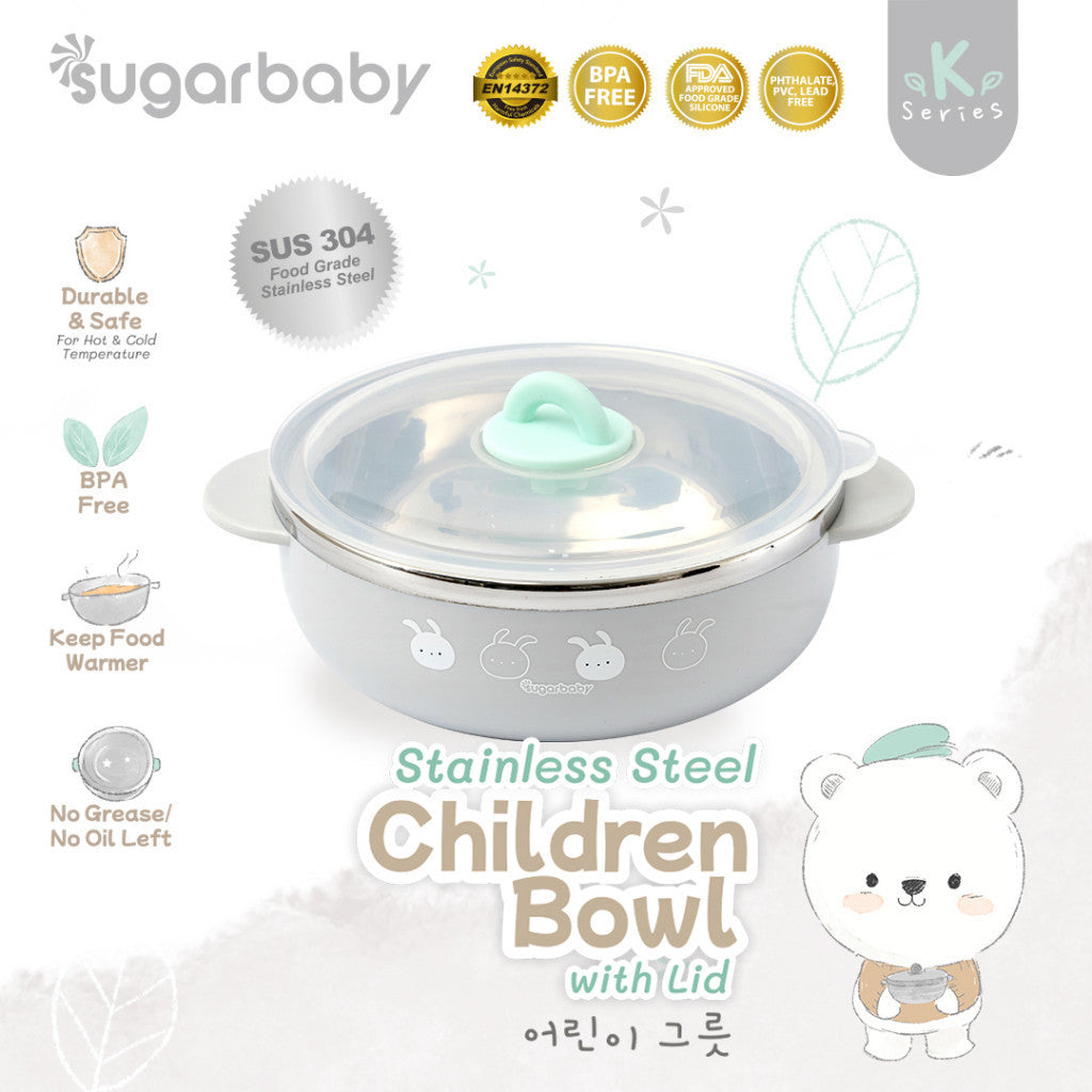 Sugar Baby Stainless Steel Children Bowl/Sugarbaby Mangkok Stainless Anak/Perlengkapan MPASI Anak