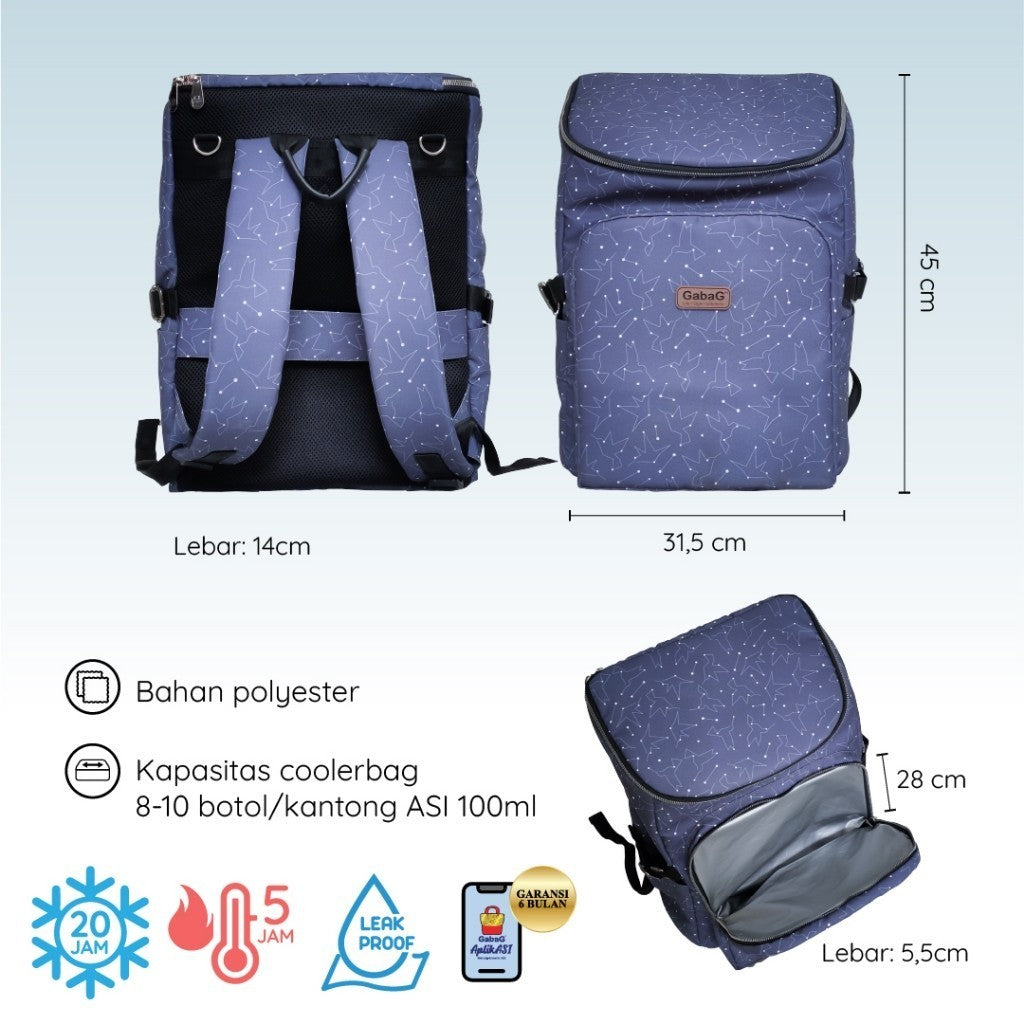 GabaG Tas Asi - Backpack Cooler Bag 2 in 1 STARLA / ALPHA ( Laptop Fit)