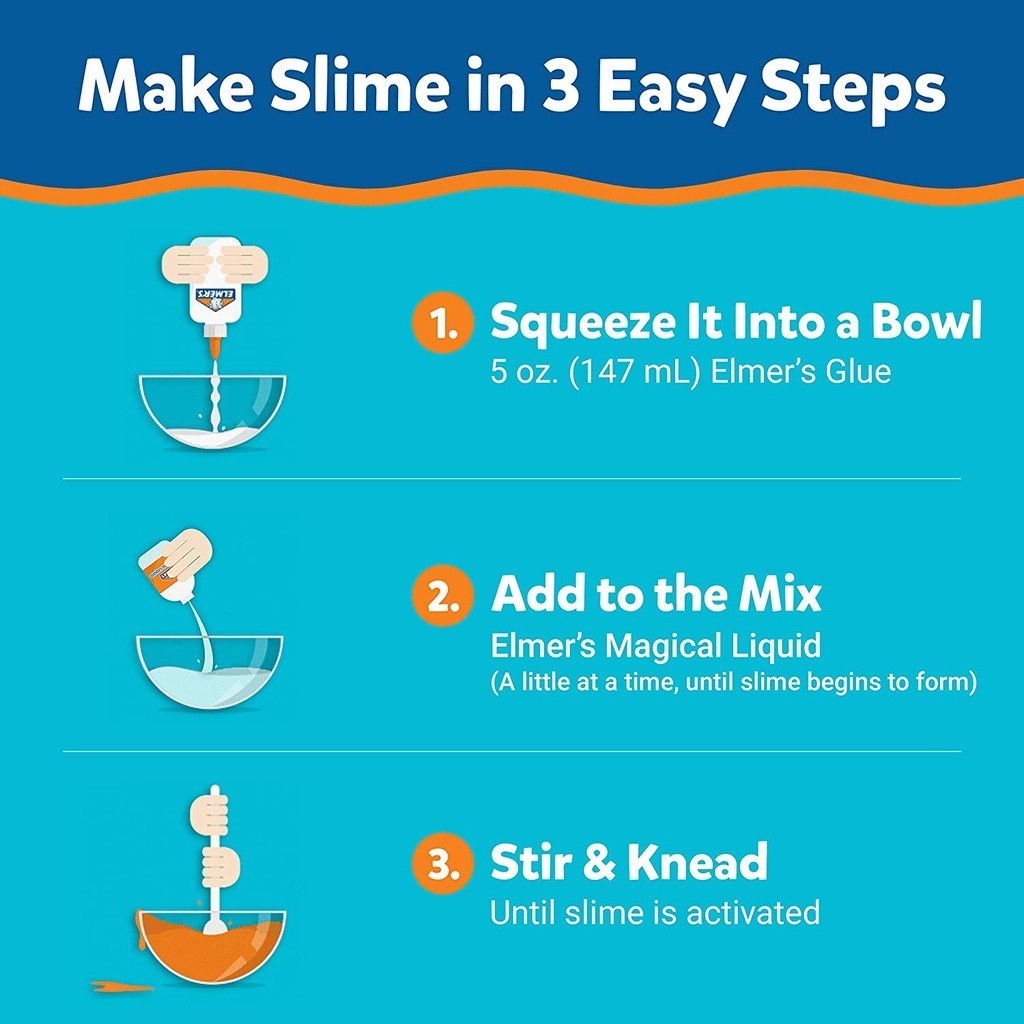 ELMERS Glow in the dark Glue 147ml Lem Glow In the Dark Lem Nyala Bahan Slime Campuran Slime Lem Warna