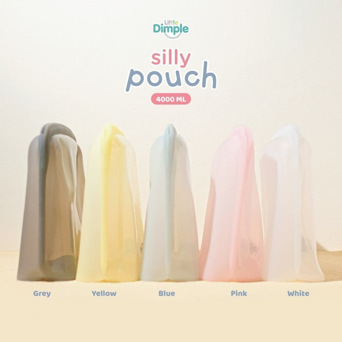 Little Dimple Silly Pouch Silikon Pouch Pompa Asi Makanan Anti Tumpah 4000 ml 4000ml