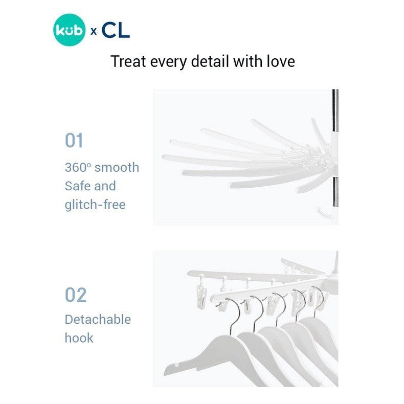 KUB x CL Folding Umbrella Stand | Tiang Jemuran Baju Bayi Anak