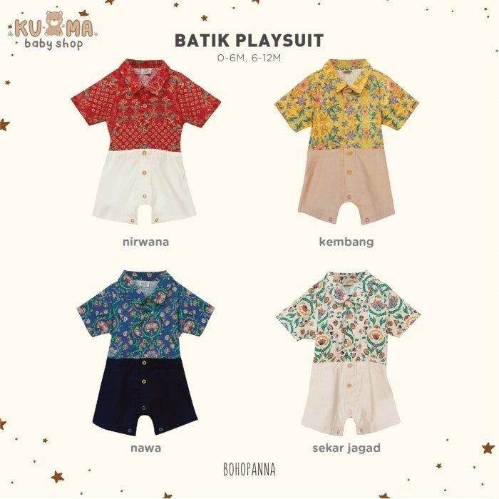 BOHOPANNA - BATIK PLAYSUIT - BAJU BATIK BAYI