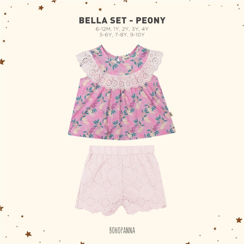 BOHOPANNA - BELLA SET - Setelan Baju Anak Perempuan Flower 2505