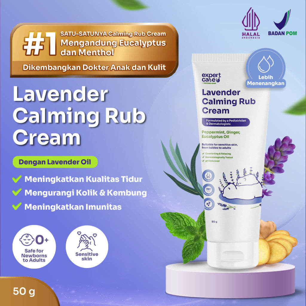 Expert Care Calming Rub Cream | Aroma Telon & Lavender | Kuatkan Imun Legakan Napas Redakan Kembung