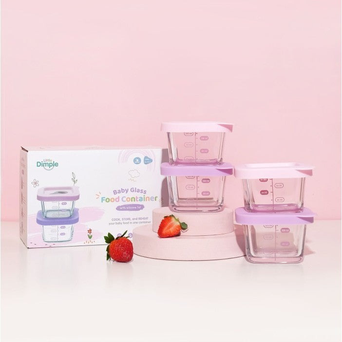 Little Dimple Baby Mini Food Container with Silicone Lid 822