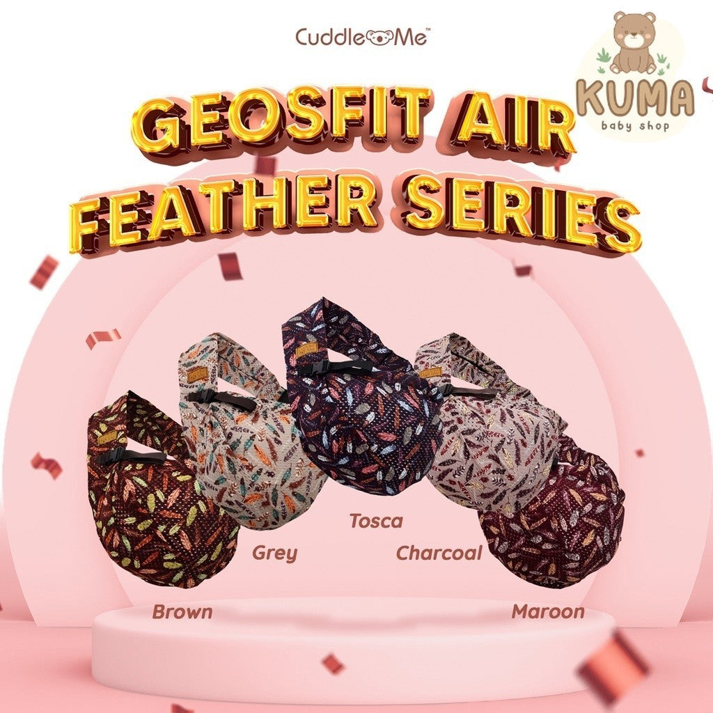 Gendongan Baby Carrier Depan Samping Bayi Newborn - 2 Tahun GeosFit Air Motif M Shape CuddleMe