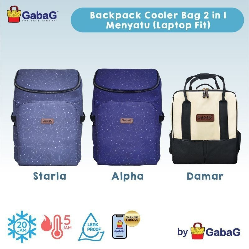 GabaG Tas Asi - Backpack Cooler Bag 2 in 1 STARLA / ALPHA ( Laptop Fit)