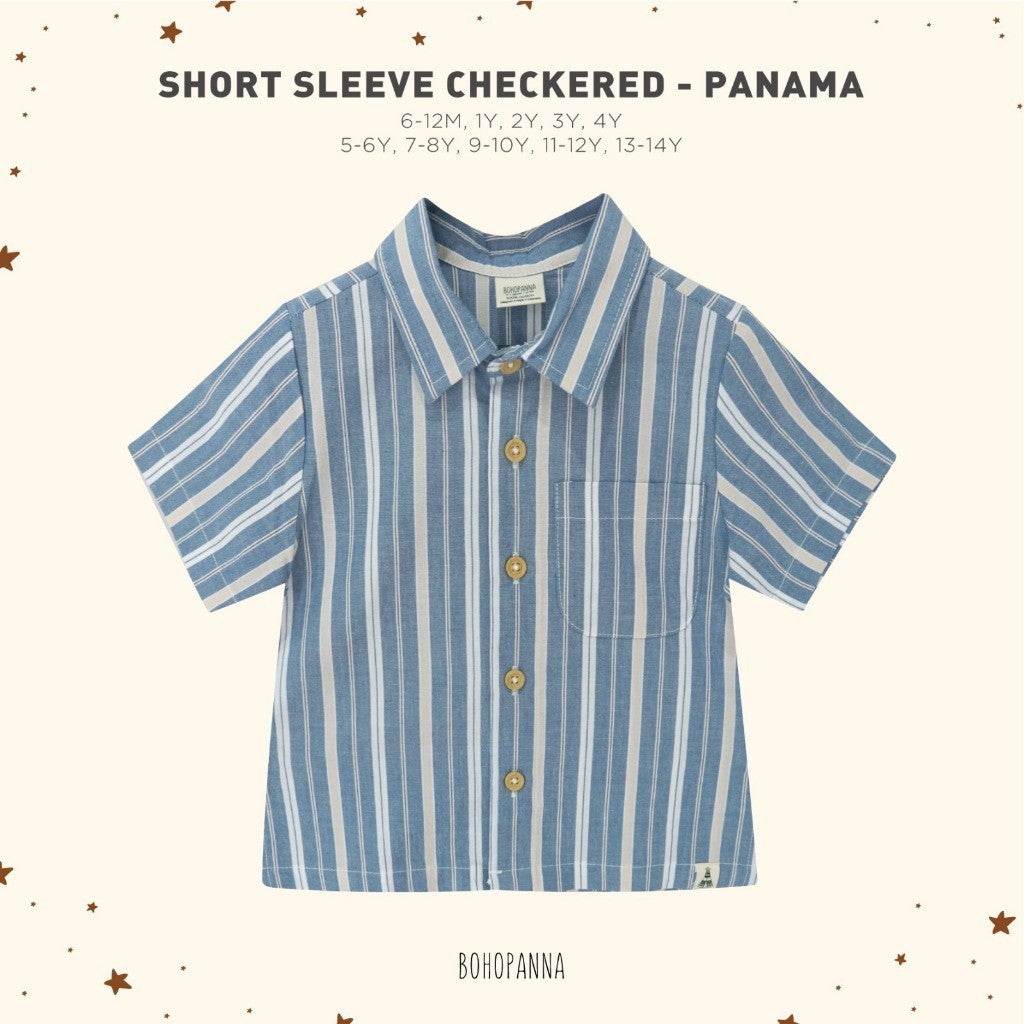 BOHOPANNA - SHORT SLEEVE CHECKERED - Atasan Anak Laki-Laki 2523