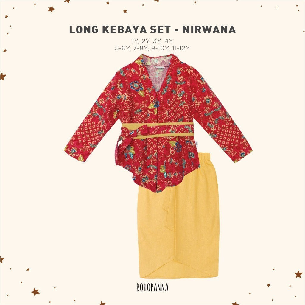 BOHOPANNA - LONG KEBAYA SET - BATIK - Kebaya Panjang - Kebaya Anak Perempuan