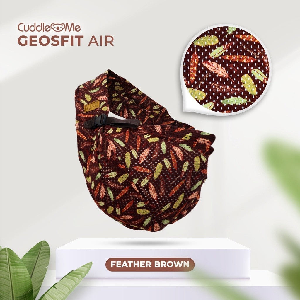 Gendongan Baby Carrier Depan Samping Bayi Newborn - 2 Tahun GeosFit Air Motif M Shape CuddleMe