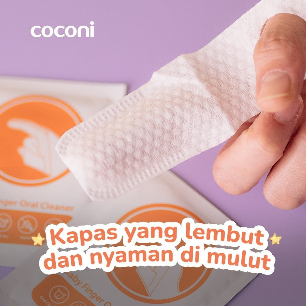 COCONI Finger Baby Oral Wipes 30 Pcs | Kasa Pembersih Lidah Gusi Gigi Mulut Bayi