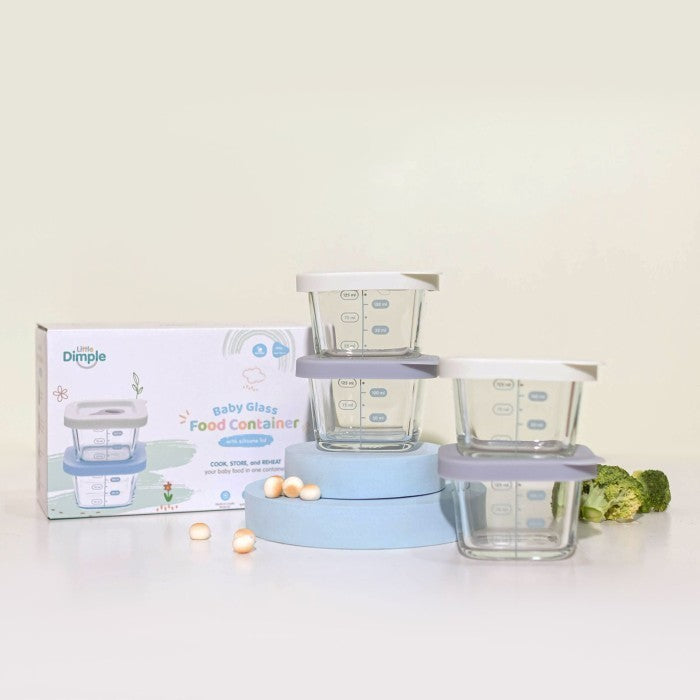 Little Dimple Baby Mini Food Container with Silicone Lid 822
