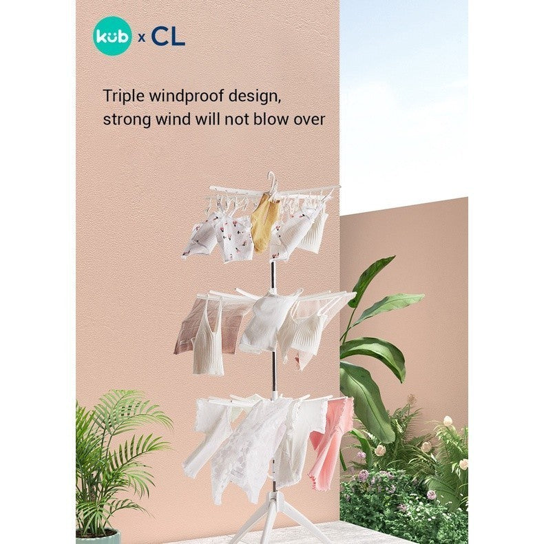 KUB x CL Folding Umbrella Stand | Tiang Jemuran Baju Bayi Anak