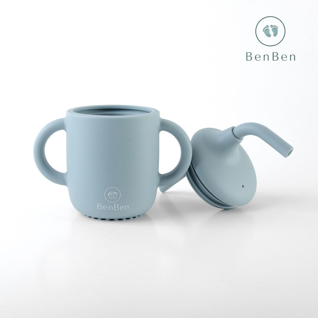 BenBen Premium Silicone Sippy Cup with Handle Gelas Minum Bayi Anak Latihan