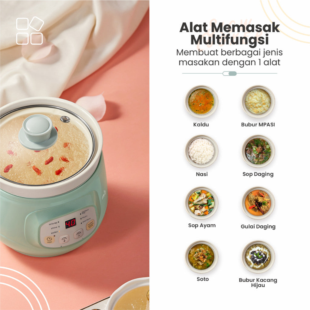 Emily Slow Cooker 1 Lt ESC-38007 / MPASI Cooker / Panci MPASI