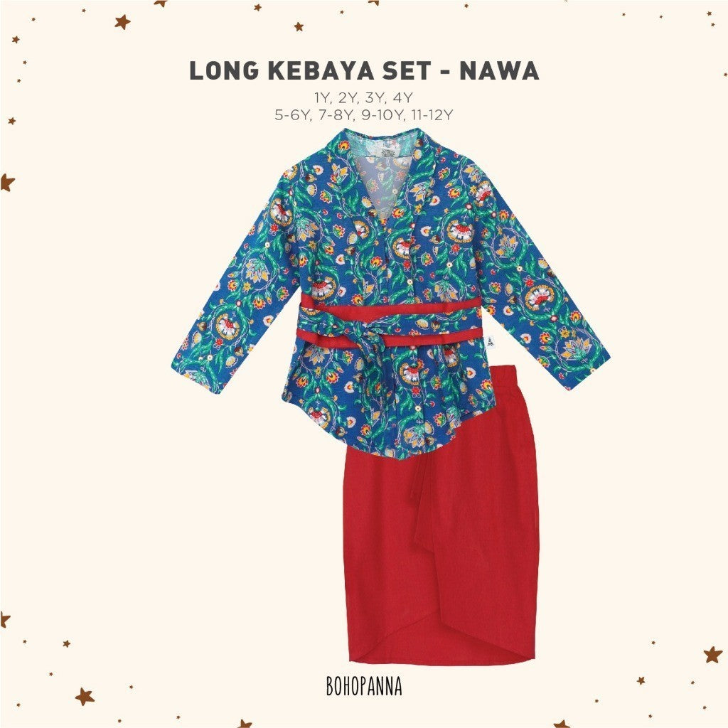 BOHOPANNA - LONG KEBAYA SET - BATIK - Kebaya Panjang - Kebaya Anak Perempuan