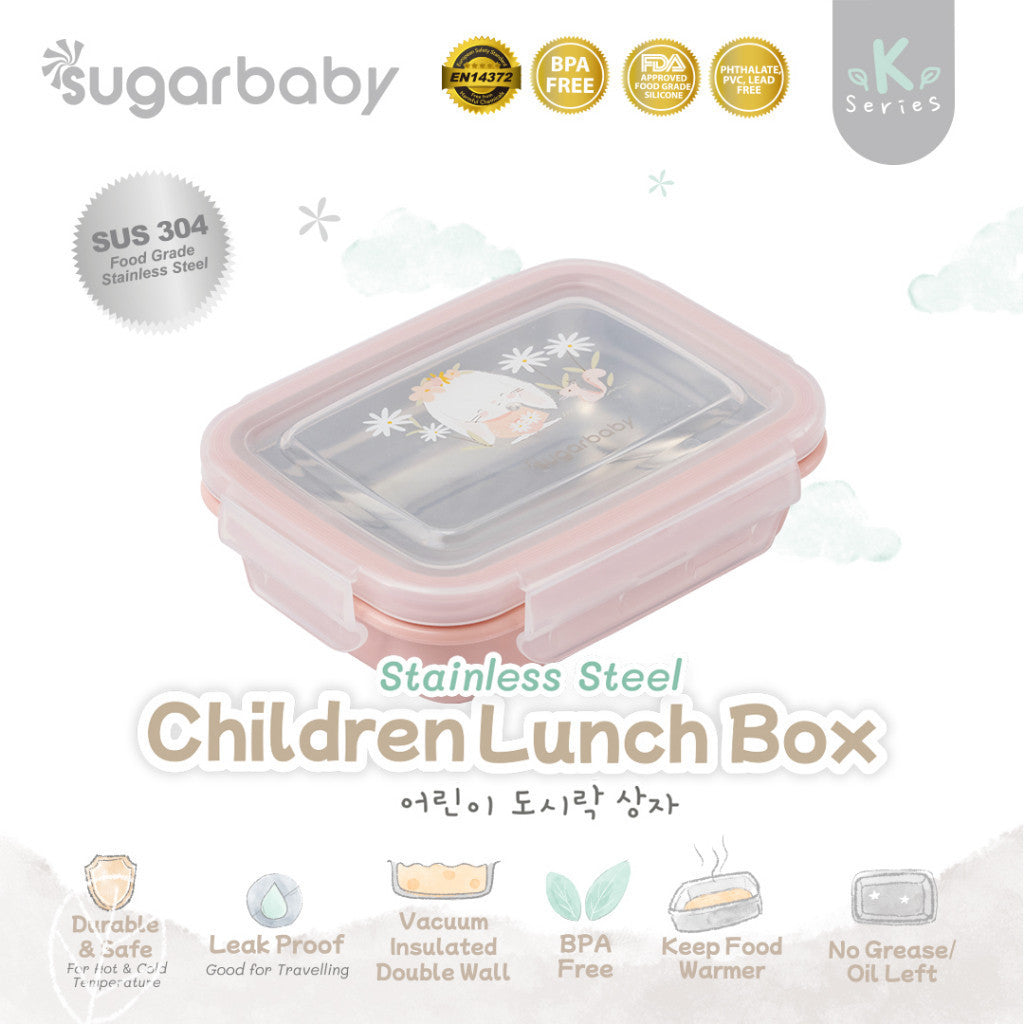 Sugar baby Stainless Steel Children Lunch box / Kotak Makan stainless Sugarbaby/ Kotak Makan Anak/ Kotak Bekal Anak