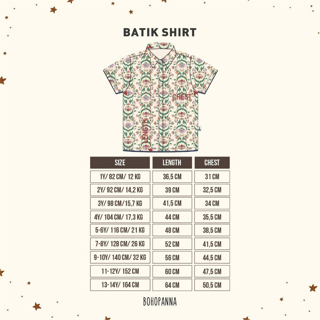 BOHOPANNA - BATIK SHIRT - Atasan Batik Anak Laki-Laki 2420