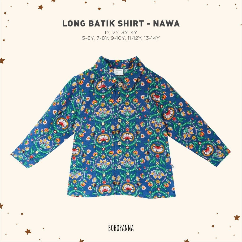 BOHOPANNA - LONG BATIK SHIRT - Batik Anak Laki-Laki - Batik Panjang - Atasan Batik