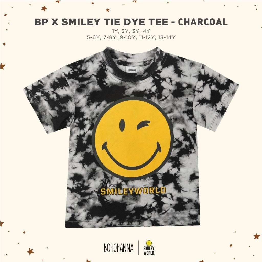 BOHOPANNA - BOHOPANNA X SMILEY - TIE DYE TEE - Kaos Anak - Atasan Anak 2504