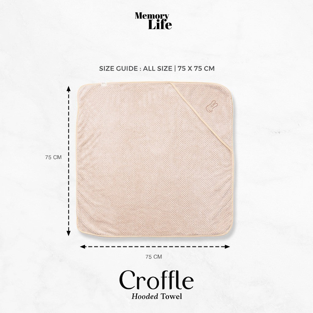 MemoryLife - Croffle Hooded Towel | Handuk Towel Hoodie Anak Premium