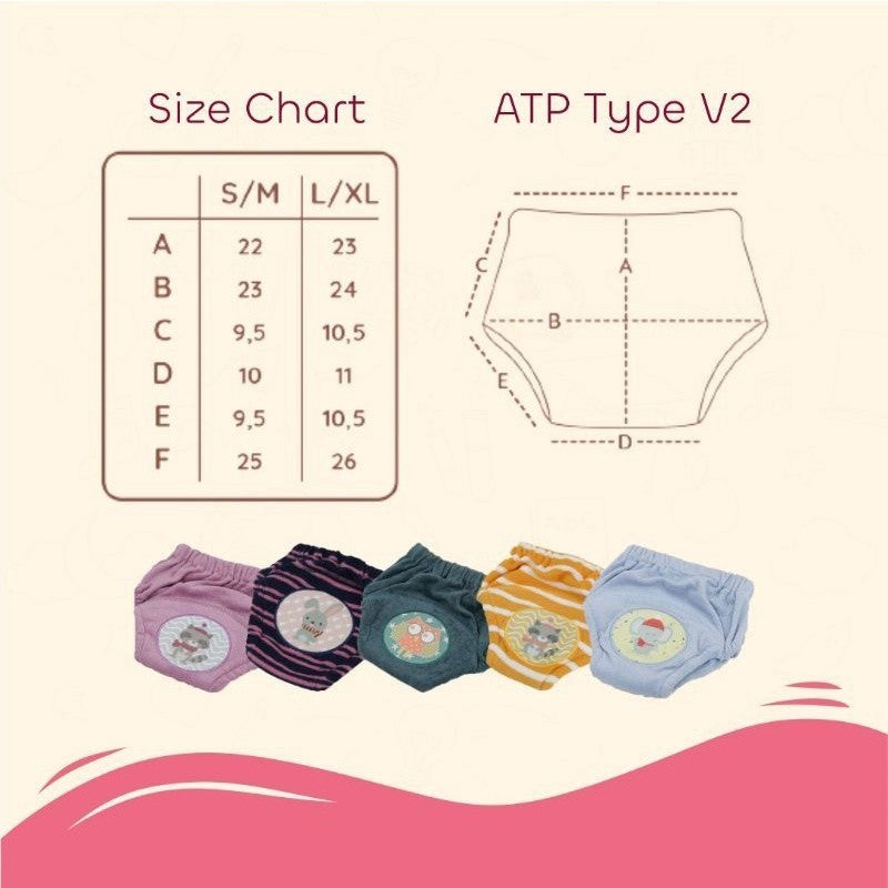 CuddleMe Adjustable Training Pants Celana Popok Potty Training Belajar Tatur Anak