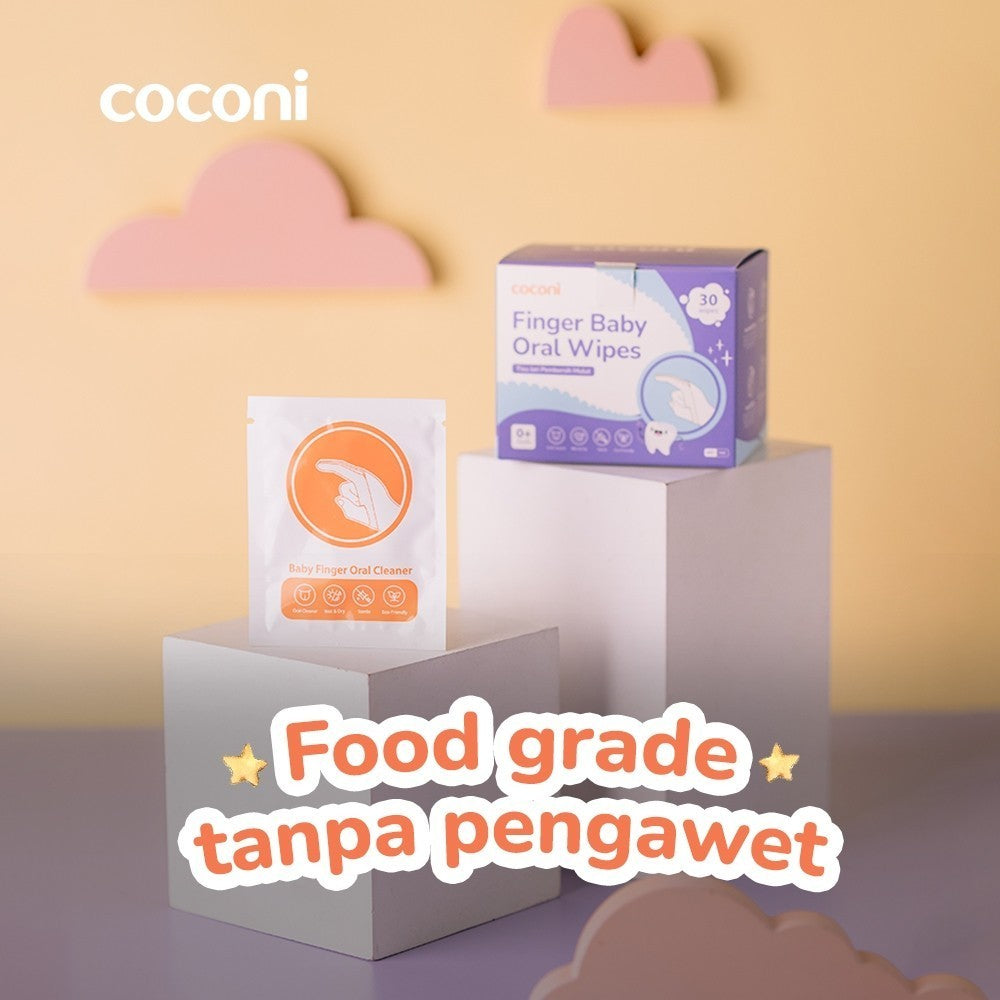 COCONI Finger Baby Oral Wipes 30 Pcs | Kasa Pembersih Lidah Gusi Gigi Mulut Bayi