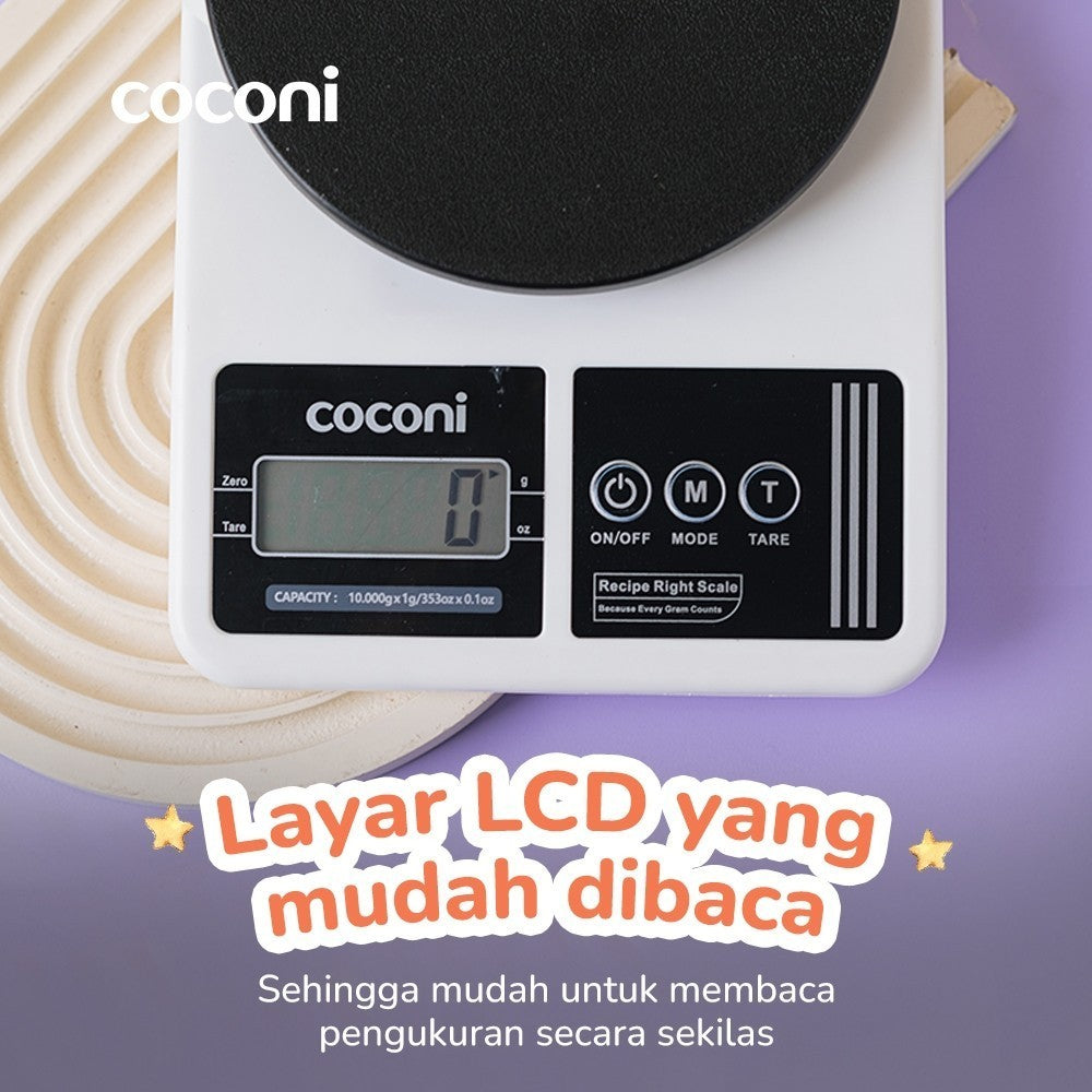 COCONI RecipeRight Baby Kitchen Scale | Timbangan Digital Portable MPASI Bayi | Timbangan Makan | Timbangan Dapur