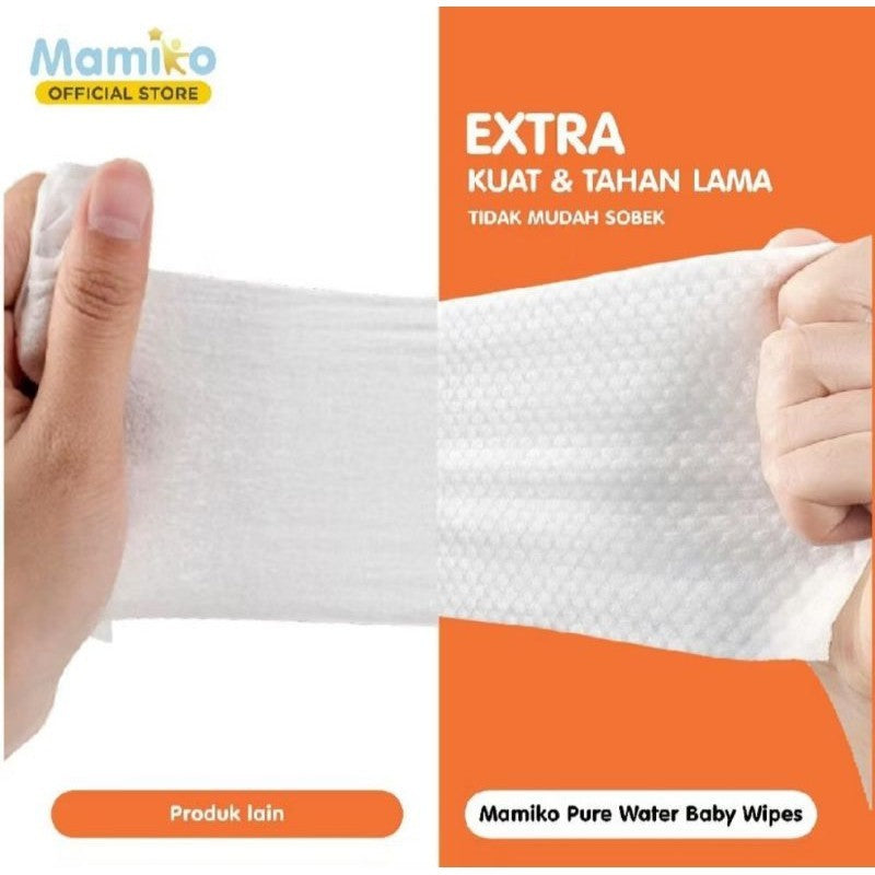 Mamiko Antibacterial Baby Wipes 80s Tissue Basah