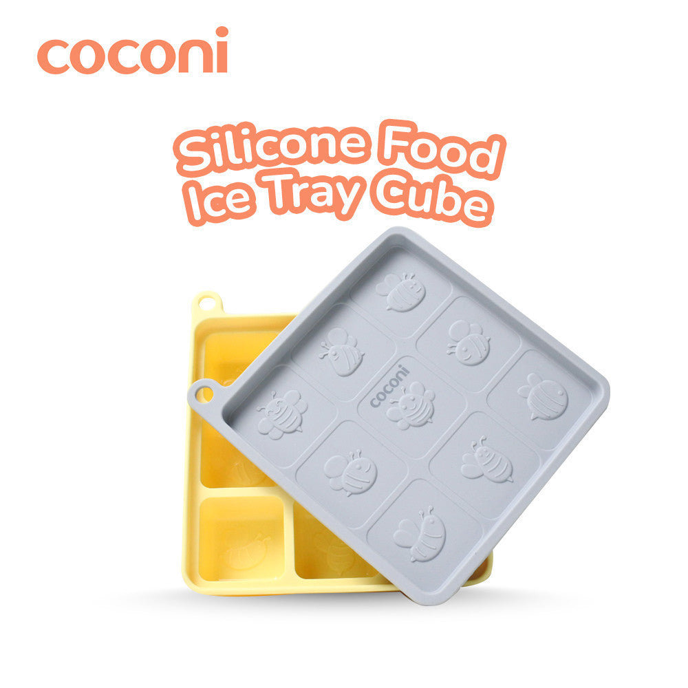 COCONI Silicone Ice Tray Cube | Cetakan Makanan / Es Batu Tempat Penyimpanan Makanan MPASI