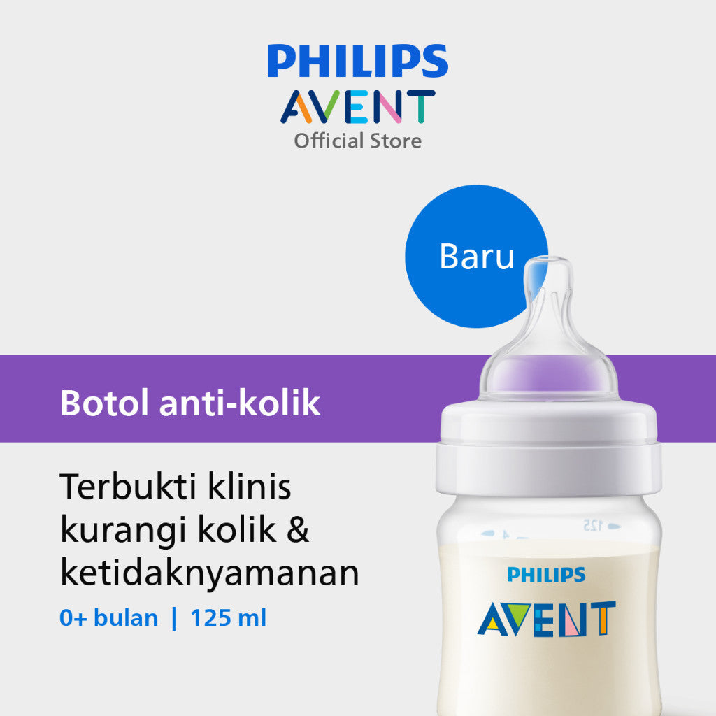 Philips Avent Bottle Anti-Colic 4OZ SCY100/01 Botol Susu Dot Bayi Anti Kolik 1pcs