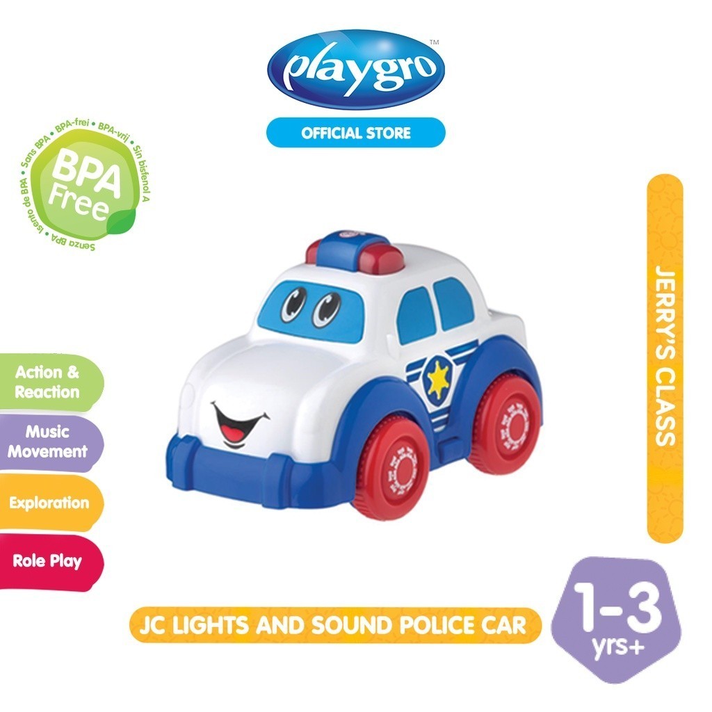 Playgro Baby Lights and Sound Fire Truck / Police Car - Mainan mobil - mobilan Anak