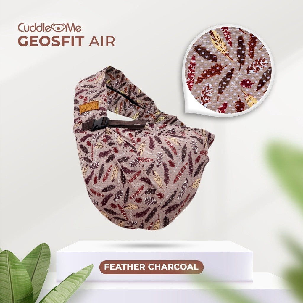 Gendongan Baby Carrier Depan Samping Bayi Newborn - 2 Tahun GeosFit Air Motif M Shape CuddleMe