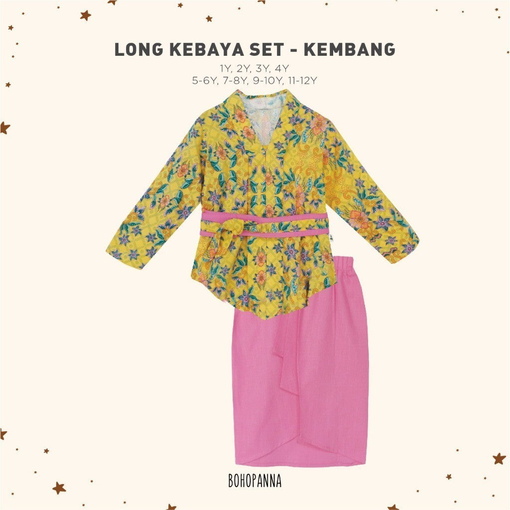 BOHOPANNA - LONG KEBAYA SET - BATIK - Kebaya Panjang - Kebaya Anak Perempuan