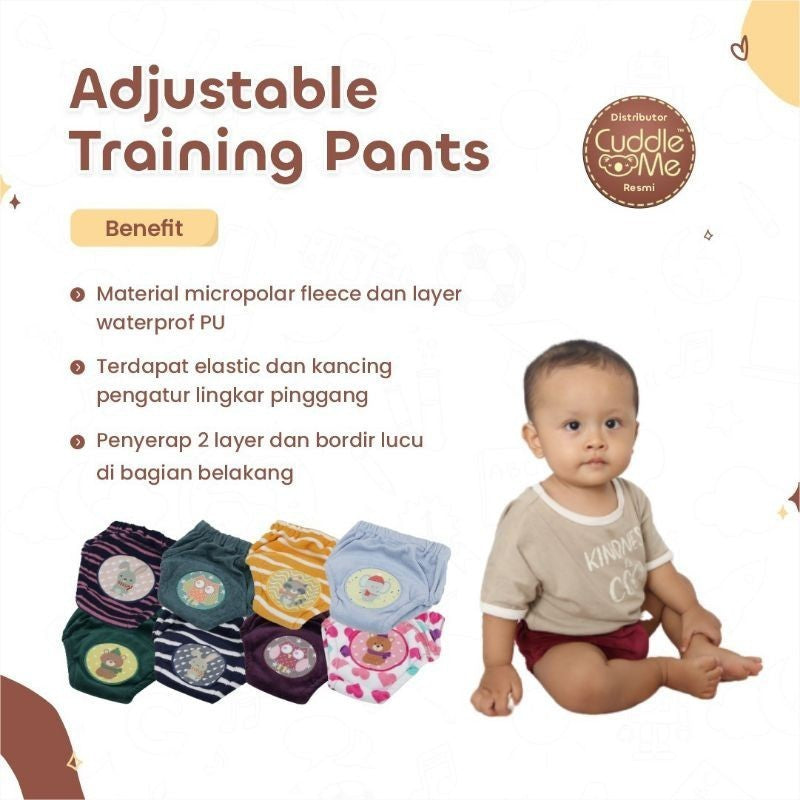 CuddleMe Adjustable Training Pants Celana Popok Potty Training Belajar Tatur Anak