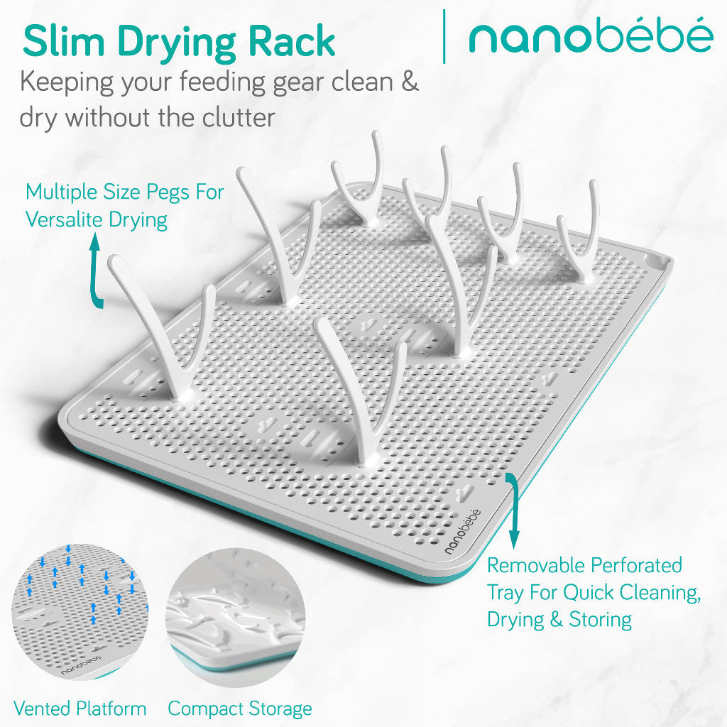Nanobebe Slim Portable Drying Rack - Rak Pengering Botol Susu Travel