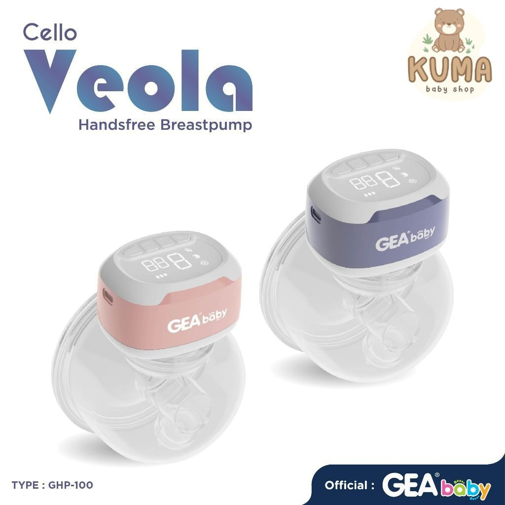 GEA BABY Cello Veola Handsfree Breastpump GHP-100 Pompa Asi Elektrik Portable Wearable Pumping