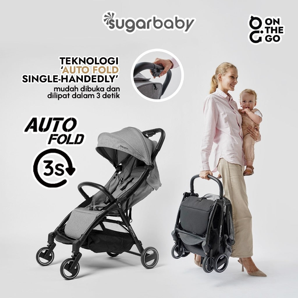 Sugarbaby Stroller On The Go Kereta Dorong Bayi / Stroller Bayi / Stroller AutoFold BPA Free Compact Cabin Size