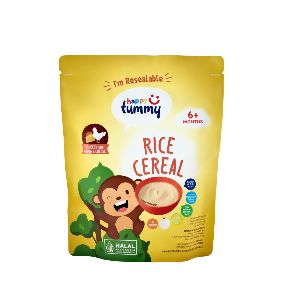 Happy tummy Rice Cereal Rice porridge bubur bayi Non MSG Bubur Bayi Bubur Sehat Penambah NAfsu Makan Cemilan Mpasi BB Booster bubur penambah Berat Badan Tanpa Pengawet Tanpa MSG mpasi instant