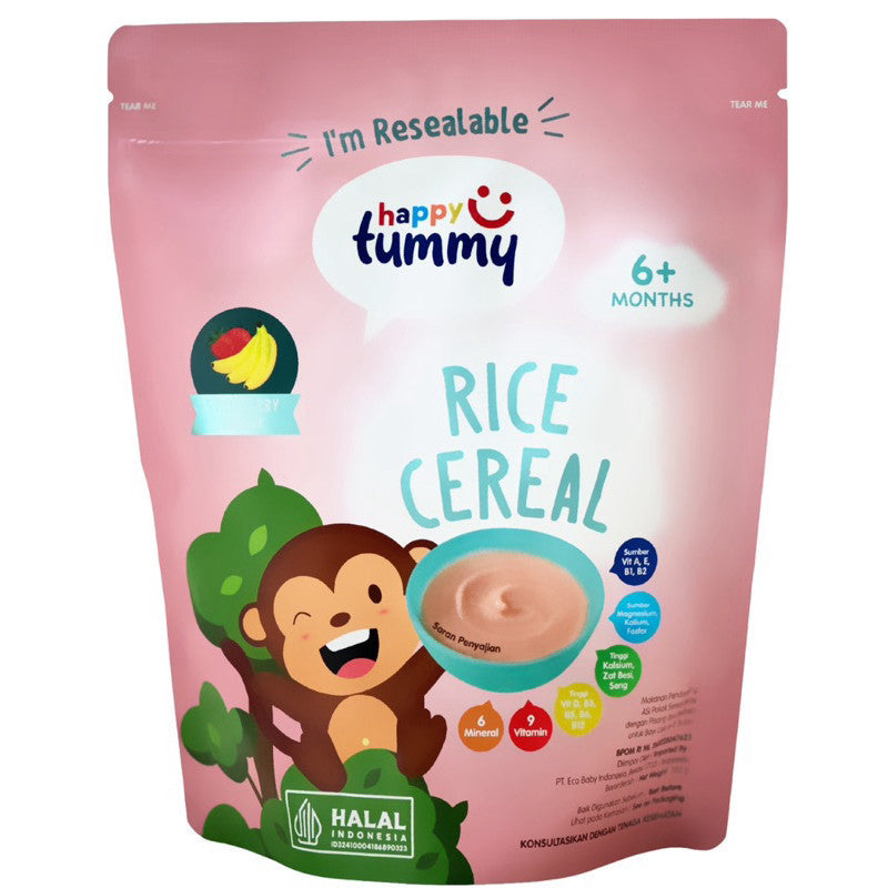 Happy tummy Rice Cereal Rice porridge bubur bayi Non MSG Bubur Bayi Bubur Sehat Penambah NAfsu Makan Cemilan Mpasi BB Booster bubur penambah Berat Badan Tanpa Pengawet Tanpa MSG mpasi instant