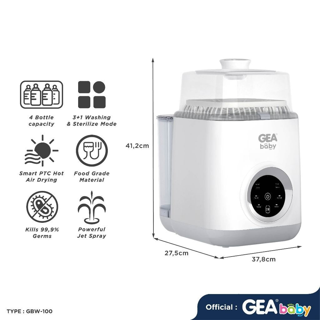 GEA BABY Deluxe Auto Bottle Washer & Sterilizer GBW-100 / Pencuci Botol / Steam Bottle / Sterilizer Dish Dryer / Pengering dan Steril Botol Bayi